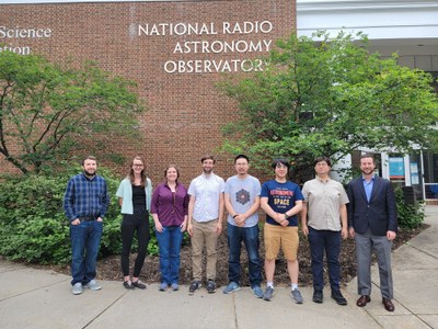 ALMA Ambassadors standing in front of the NRAO building